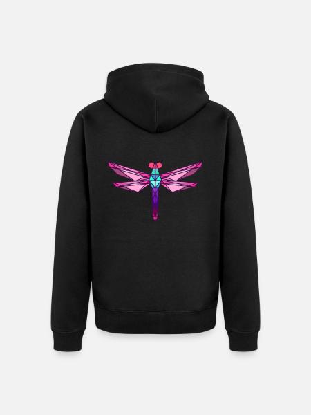 Dragonfly Small Dragonfly Insect Gift - Unisex Premium Organic Zip Hoodie - black
