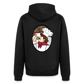 Chef spaghetti - Veste à capuche bio Premium Unisexe - noir - Dos - Nico (187cm)