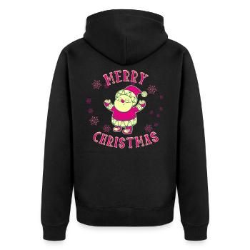 Père noël joyeux noël noël - Veste à capuche bio Premium Unisexe - noir - Dos - Nico (187cm)