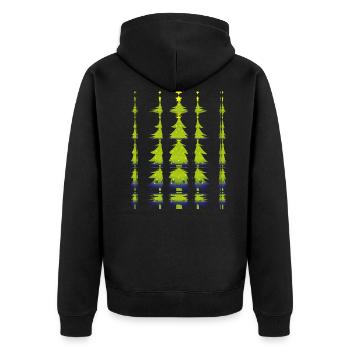 Colorful Christmas tree Christmas Tree - Unisex Premium Organic Zip Hoodie - black - Back - Nico (187cm)