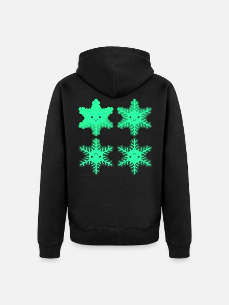 Étoiles de Noël Noël - Veste à capuche bio Premium Unisexe - noir