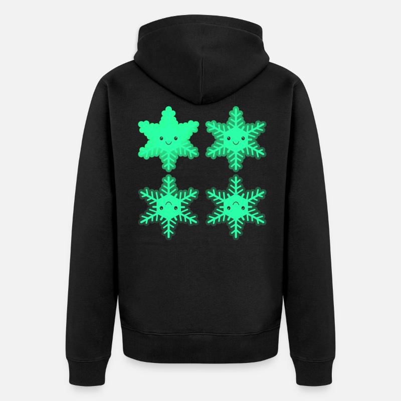 Étoiles de Noël Noël - Veste à capuche bio Premium Unisexe - noir