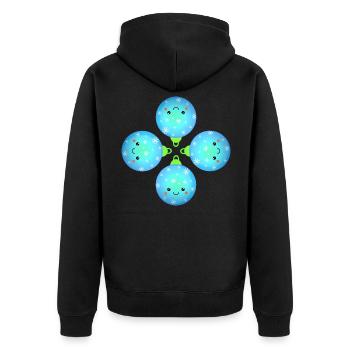 Schöne Weihnachtskugeln Christbaumkugeln - Unisex Premium Bio Zip Hoodie - Schwarz - Hinten - Nico (187cm)
