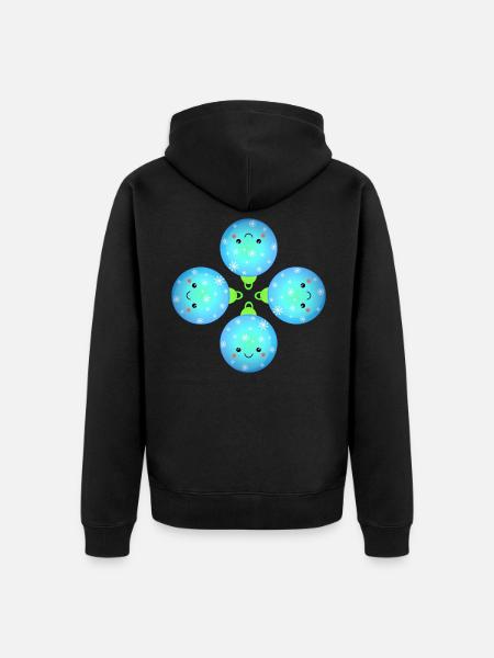 Schöne Weihnachtskugeln Christbaumkugeln - Unisex Premium Bio Zip Hoodie - Schwarz