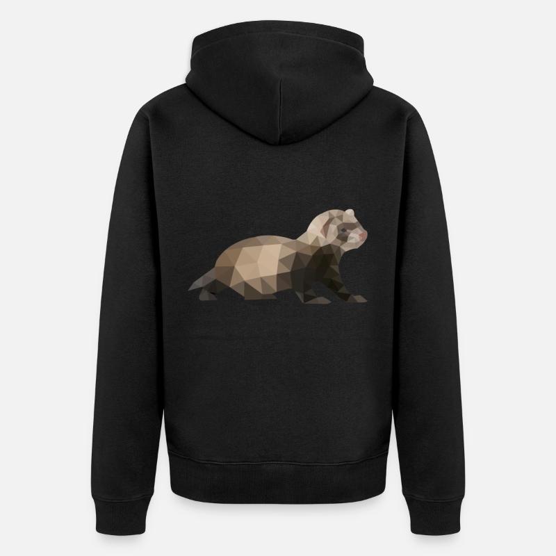 Putois polygone putois - Veste à capuche bio Premium Unisexe - noir
