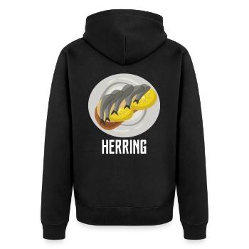 Poisson de hareng - Veste à capuche bio Premium Unisexe - noir - Dos - Nico (187cm)