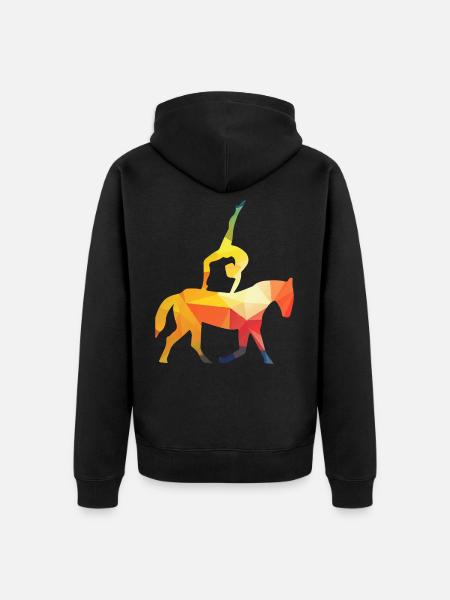 Vaulting Gymnastics Equestrian - Unisex Premium Organic Zip Hoodie - black