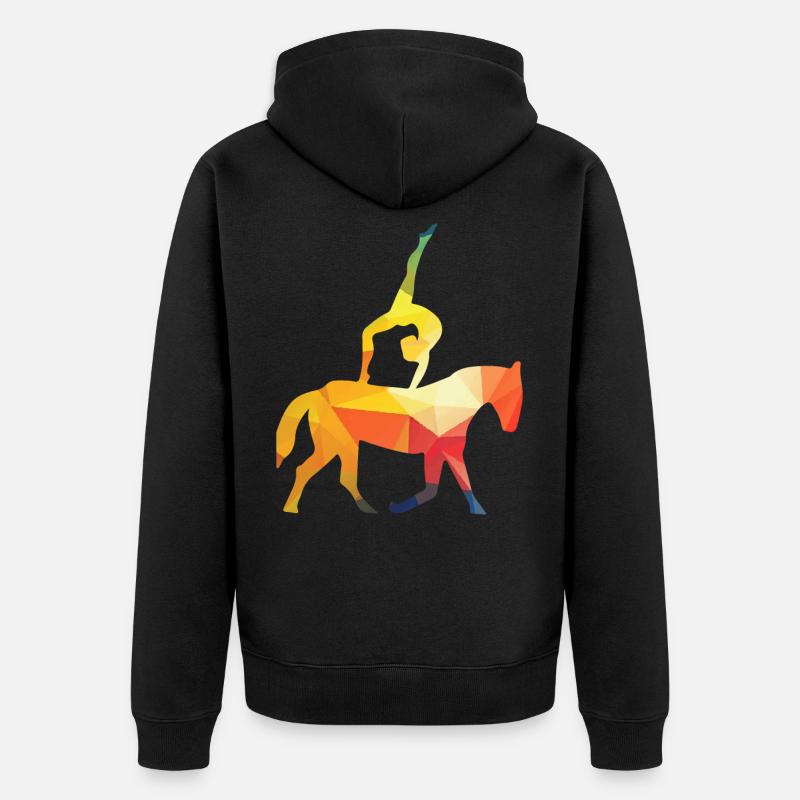 Gymnastique Vaulting Equestre - Veste à capuche bio Premium Unisexe - noir