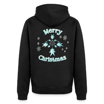 Étoile de Noël Merry Christmas - Veste à capuche bio Premium Unisexe - noir - Dos - Nico (187cm)