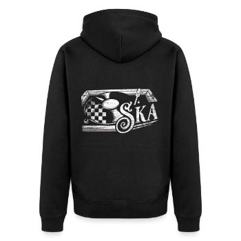 Cadeau de reggae ska - Veste à capuche bio Premium Unisexe - noir - Dos - Nico (187cm)