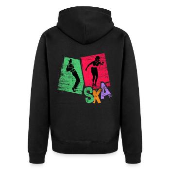 Cadeau de musique ska - Veste à capuche bio Premium Unisexe - noir - Dos - Nico (187cm)