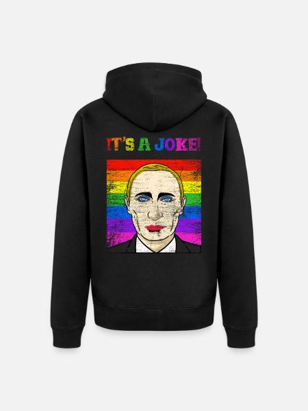 Putin joke politician gift - Unisex Premium Organic Zip Hoodie - black