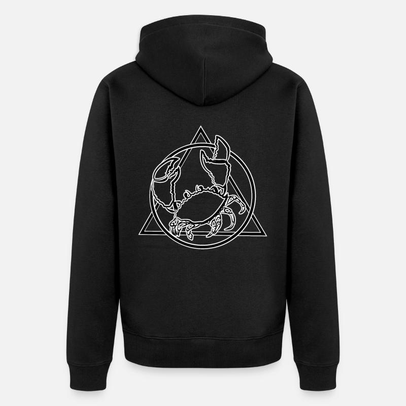 Krabbe - Unisex Premium Bio Zip Hoodie - Schwarz