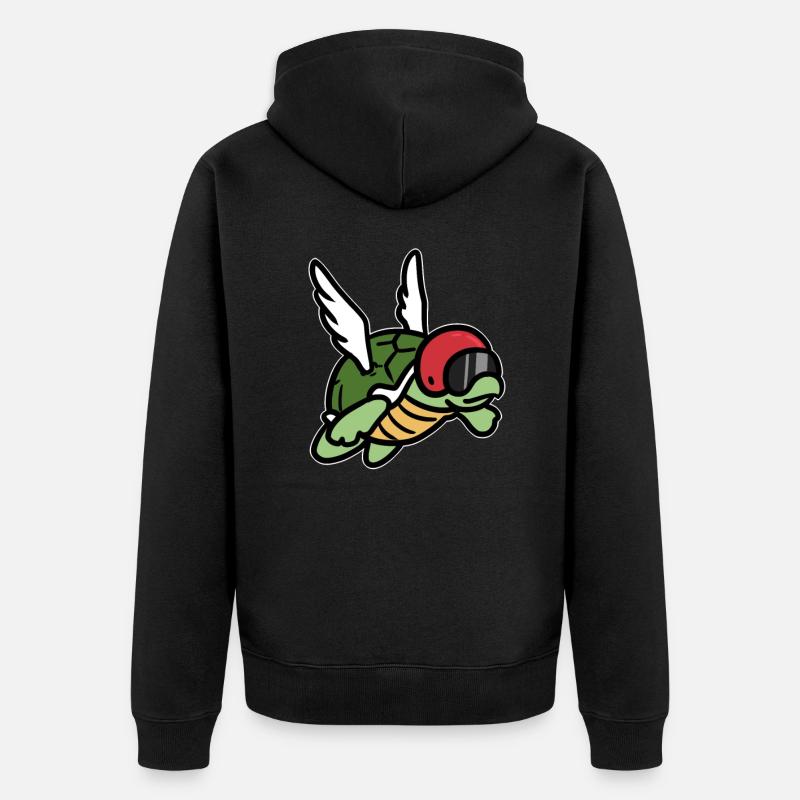 tortue - Veste à capuche bio Premium Unisexe - noir