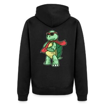 tortue - Veste à capuche bio Premium Unisexe - noir - Dos - Nico (187cm)