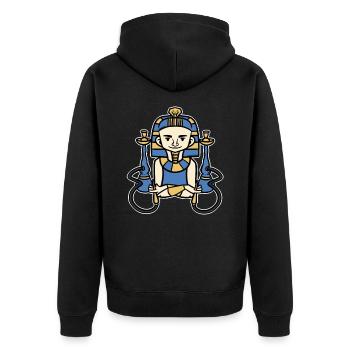 Cadeau de dieu pharaon - Veste à capuche bio Premium Unisexe - noir - Dos - Nico (187cm)