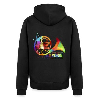 Instrument de musique en laiton - Veste à capuche bio Premium Unisexe - noir - Dos - Nico (187cm)