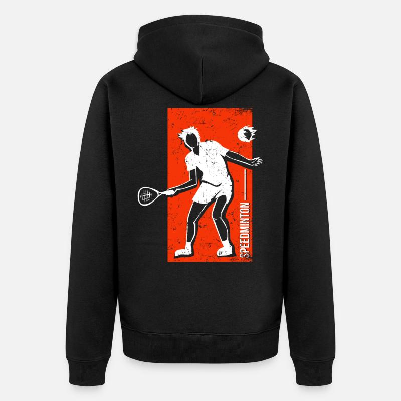 Speedminton - Veste à capuche bio Premium Unisexe - noir