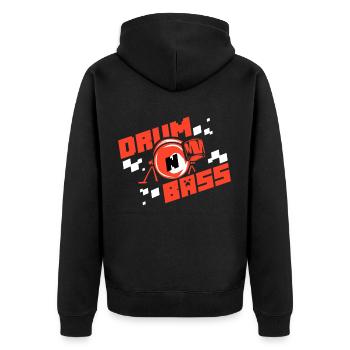 Drum n Bass - Veste à capuche bio Premium Unisexe - noir - Dos - Nico (187cm)