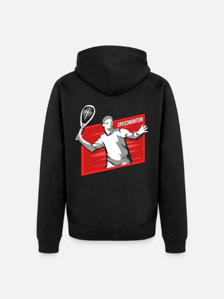 speedminton - Unisex Premium Organic Zip Hoodie - black