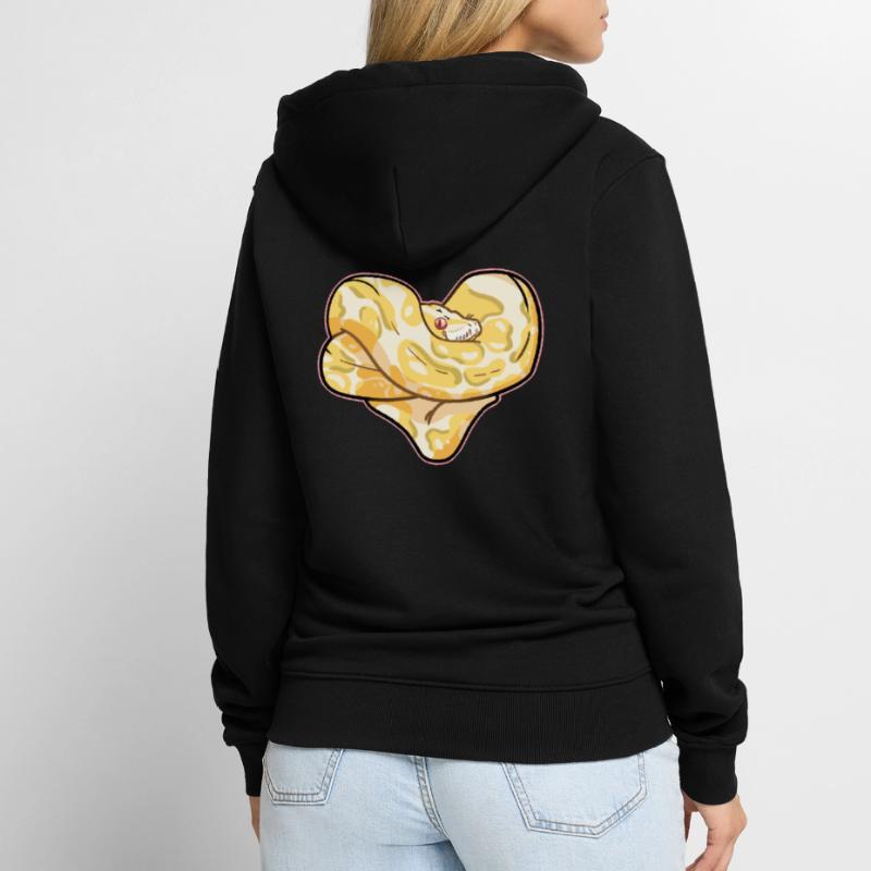 Coeur de python Veste à capuche bio Premium Unisexe
