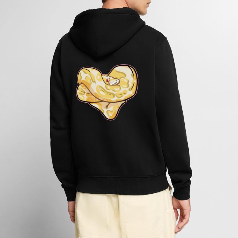 Coeur de python Veste à capuche bio Premium Unisexe