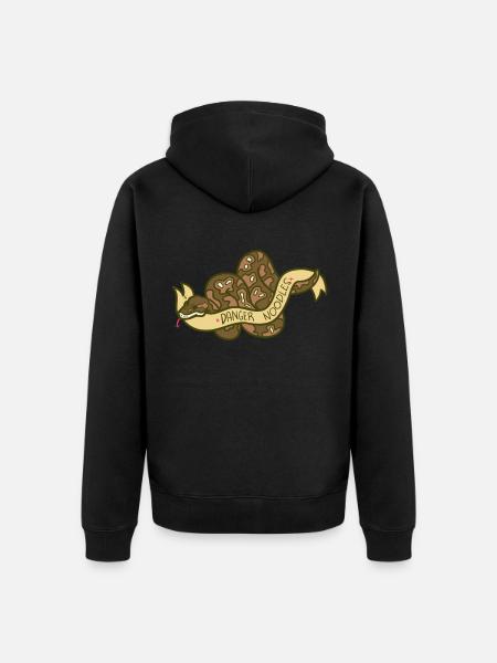 Python - Unisex Premium Bio Zip Hoodie - Schwarz