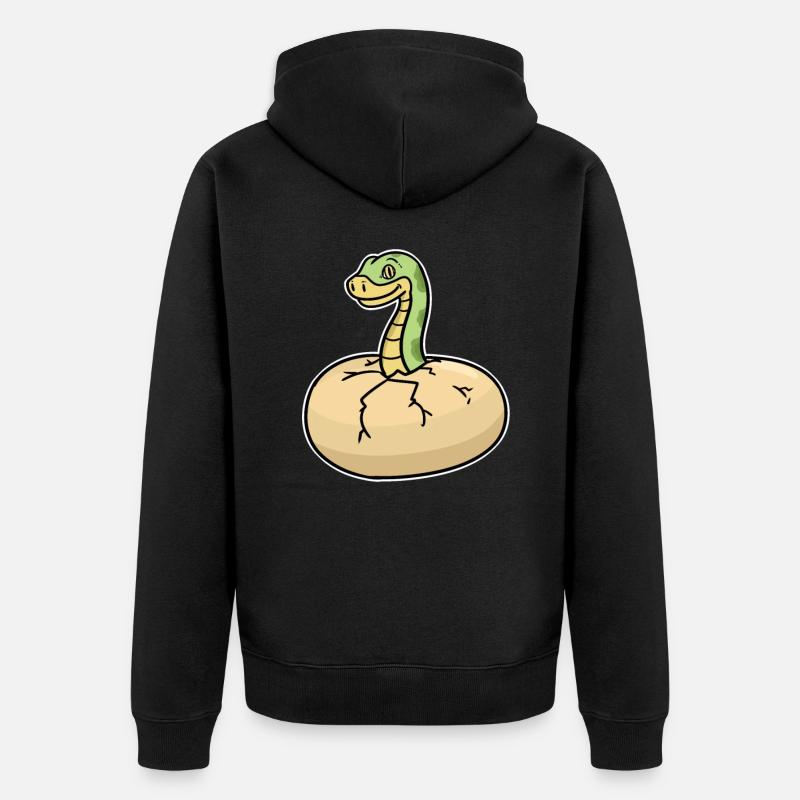 Python - Unisex Premium Bio Zip Hoodie - Schwarz