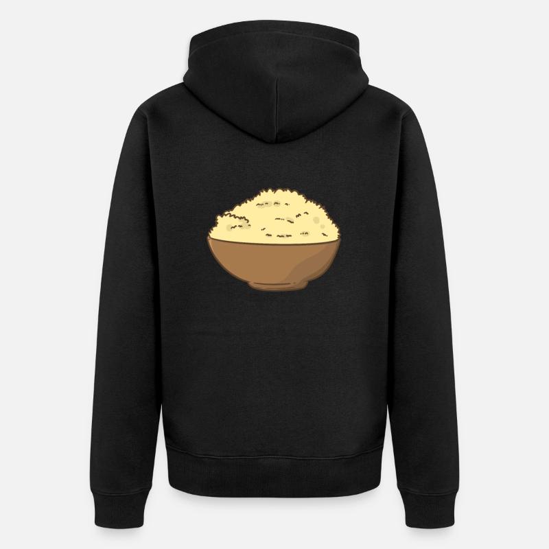 Reispudding - Unisex Premium Bio Zip Hoodie - Schwarz