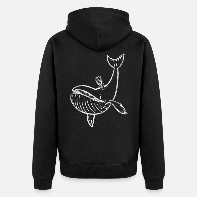 Requin baleine - Veste à capuche bio Premium Unisexe - noir