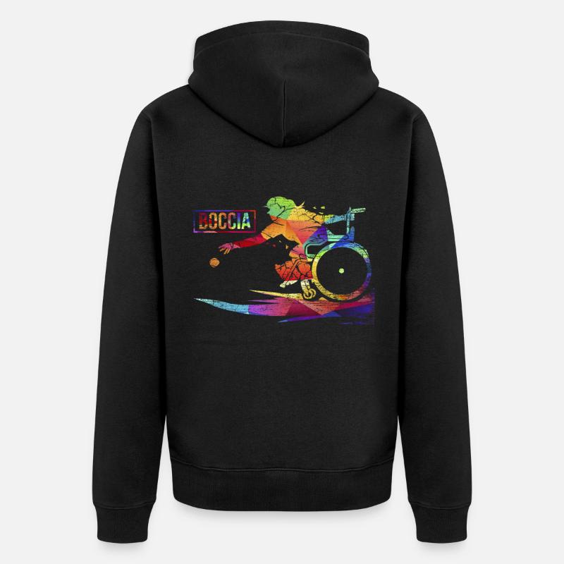 Boccia - Unisex Premium Bio Zip Hoodie - Schwarz