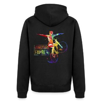art cyclisme - Veste à capuche bio Premium Unisexe - noir - Dos - Nico (187cm)