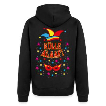 10 KÖLLE ALAAF Carnaval Chapeau De Carnaval Masque - Veste à capuche bio Premium Unisexe - noir - Dos - Nico (187cm)