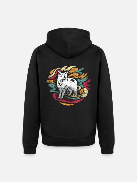 Border Collie Gift - Unisex Premium Organic Zip Hoodie - black