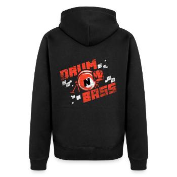 Cadeau de musicien Drum n Bass - Veste à capuche bio Premium Unisexe - noir - Dos - Nico (187cm)