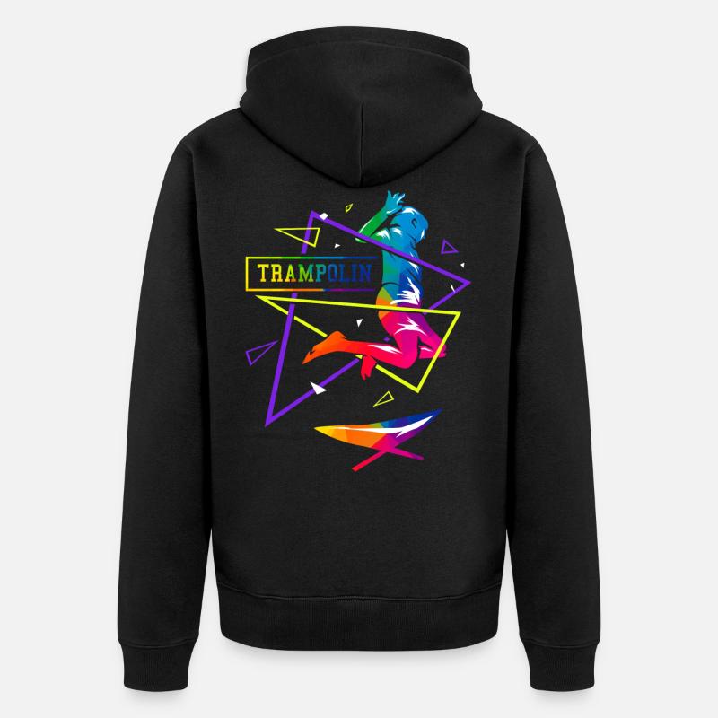 Polygone de trampoline - Veste à capuche bio Premium Unisexe - noir