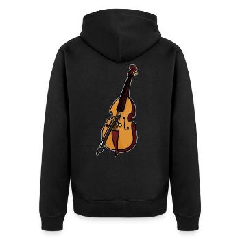 contrebasse - Veste à capuche bio Premium Unisexe - noir - Dos - Nico (187cm)