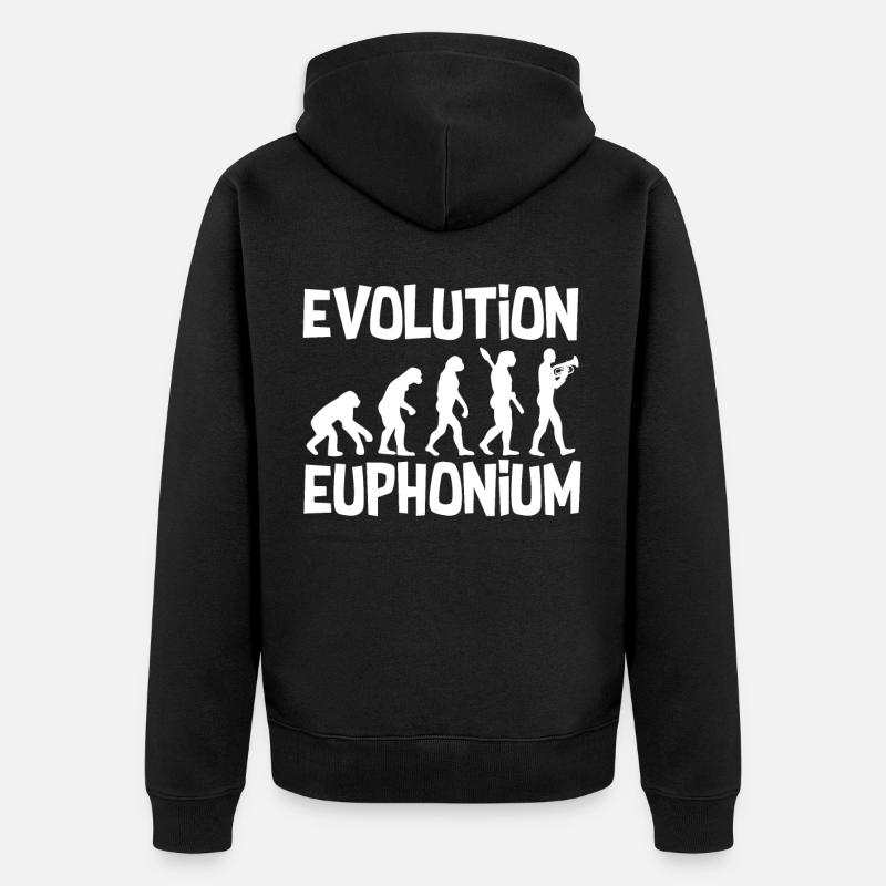 Euphonium Entwicklung - Unisex Premium Bio Zip Hoodie - Schwarz