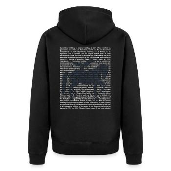 Vaulting - Unisex Premium Organic Zip Hoodie - black - Back - Nico (187cm)