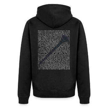 Klarinette Blasinstrument Musik - Unisex Premium Bio Zip Hoodie - Schwarz - Hinten - Nico (187cm)