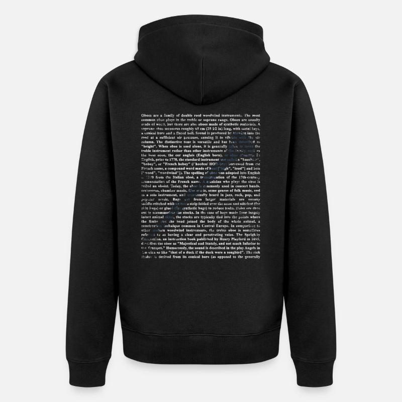 Musique pour clarinette - Veste à capuche bio Premium Unisexe - noir