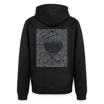 batterie - Veste à capuche bio Premium Unisexe - noir - Dos - Nico (187cm)