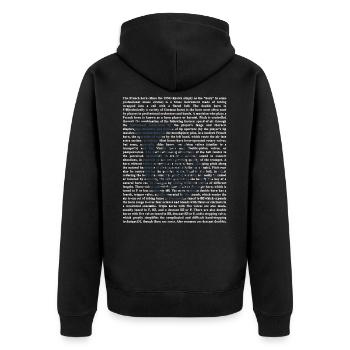 Waldhorn Hornist - Unisex Premium Bio Zip Hoodie - Schwarz - Hinten - Nico (187cm)