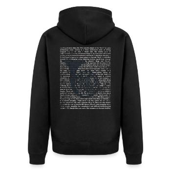 Waldhorn Hornist - Unisex Premium Bio Zip Hoodie - Schwarz - Hinten - Nico (187cm)