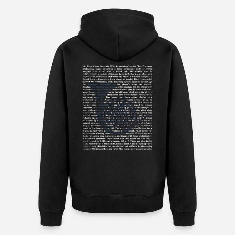 Waldhorn Hornist - Veste à capuche bio Premium Unisexe - noir