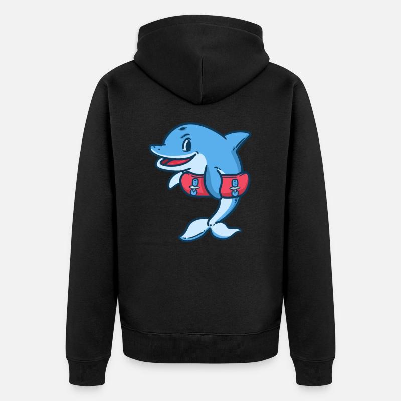 Delfin - Veste à capuche bio Premium Unisexe - noir