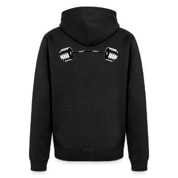 haltère - Veste à capuche bio Premium Unisexe - noir - Dos - Nico (187cm)