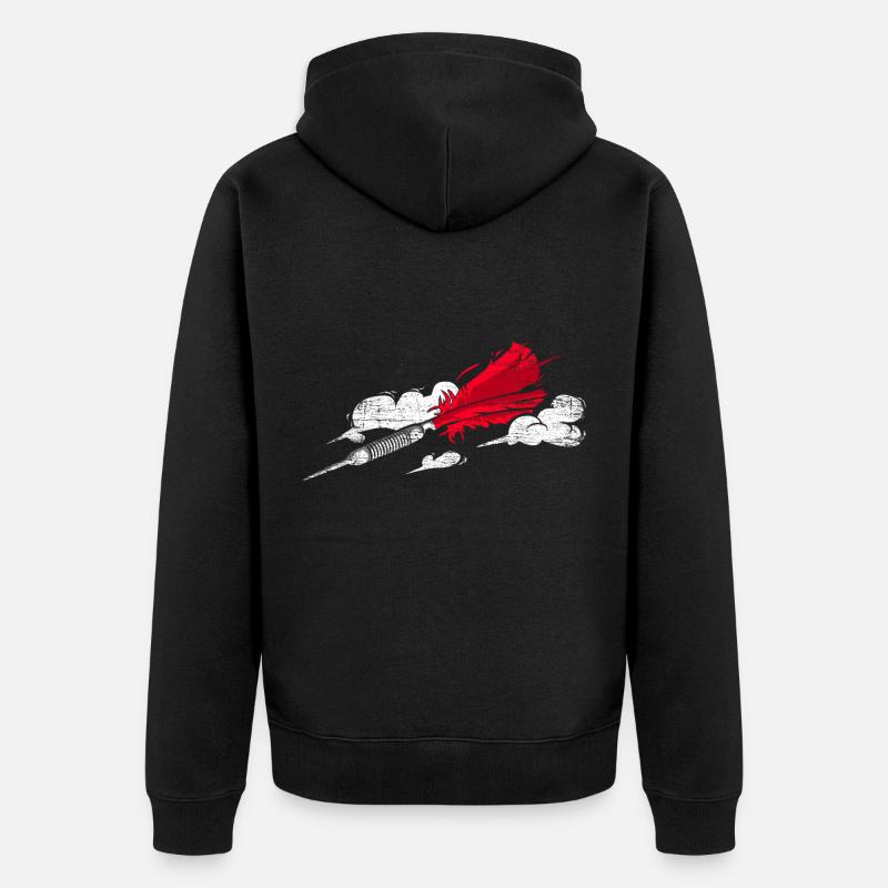 Fléchettes flèche cadeau - Veste à capuche bio Premium Unisexe - noir