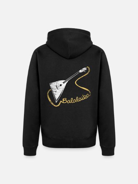 Balalaika Geschenk - Unisex Premium Bio Zip Hoodie - Schwarz