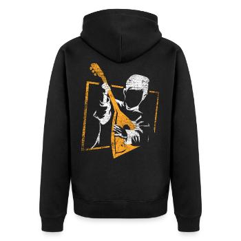 Balalaika gift - Unisex Premium Organic Zip Hoodie - black - Back - Nico (187cm)